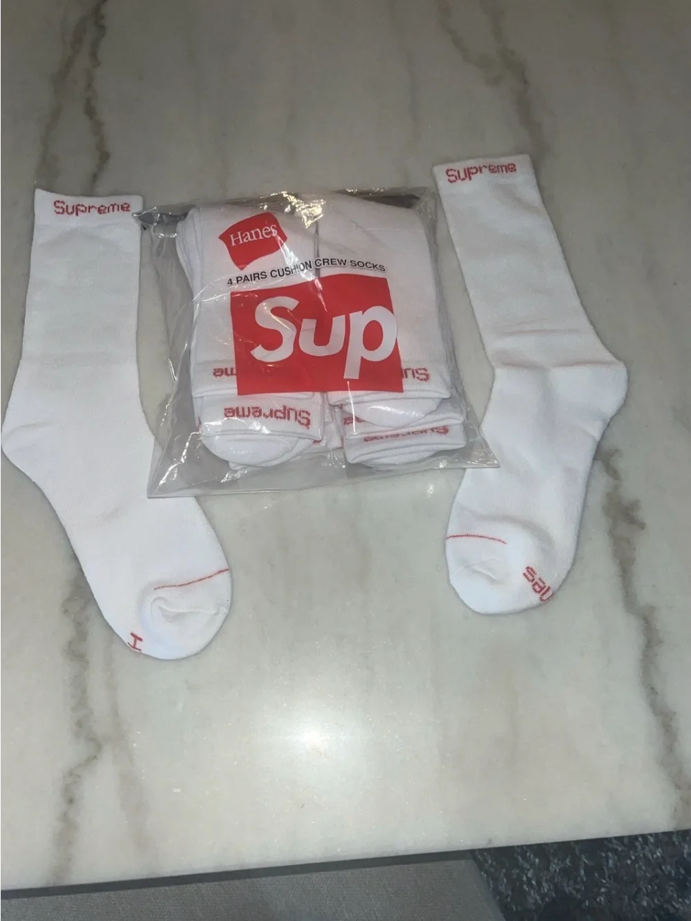 White Crew Socks - 3 Pairs